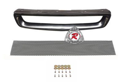 TR-Style Front Grill For 1996-1998 Honda Civic - ABS Plastic With Aluminum Mesh, Unpainted