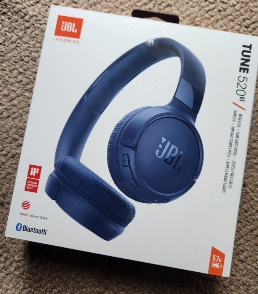 JBL Tune 520BT Wireless Bluetooth On-Ear Headphones