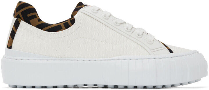 FENDI FORCE White Canvas Women's Sneakers (8E8110 AF5A F1DV4 FENDI FORCE White Canvas Women's Sneakers (8E8110 AF5A F1DV4