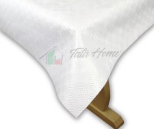 Copritavolo Mollettone Antiscivolo Proteggi Tavolo Antimacchia Più Misure BIANCO