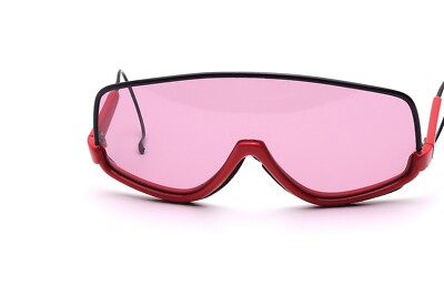 Leichte CEBE Fahrradbrille rot schwarz lila Scheibe bisschen nostalgisch  B4