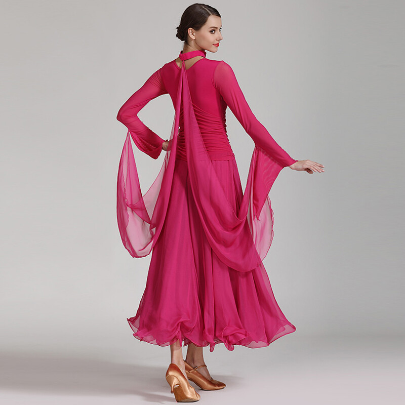 Women's Latin Ballroom Dance Dress Modern Salsa Waltz Long Gown N107 - 4 Colors