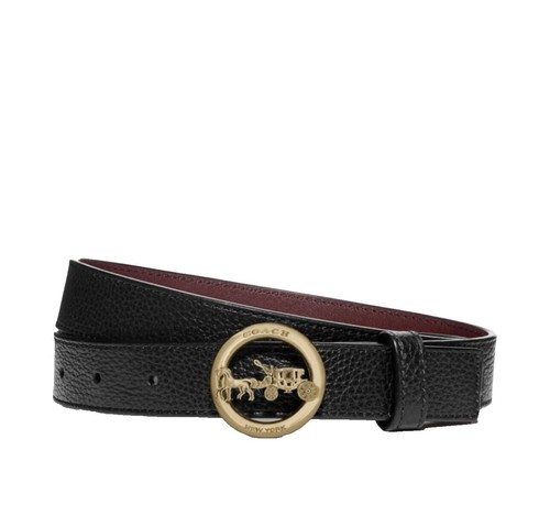 COACH BELT F55158　黒  486 Coach F55158 Black Modern Harness Cut to Size Leather Signature
