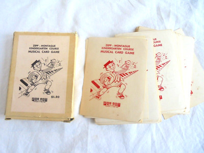Vintage 1955 Zepp-Montague Kindergarten Course Musical Card Game