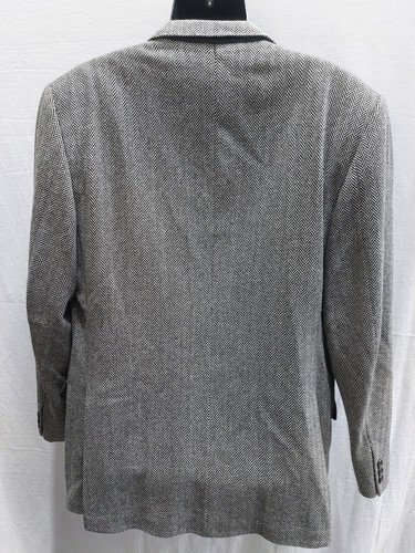 Pure Cashmere 'Lyndon' by Bladen Jacket, Black/White Herringbone- 44L - Picture 20 of 20