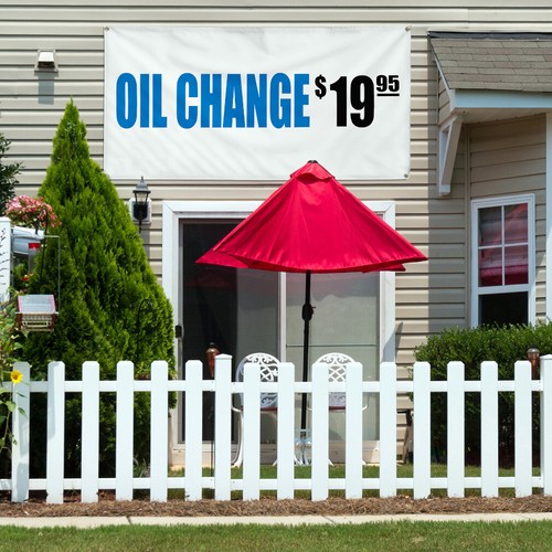 Vinyl Banner Multiple Sizes Oil Change $ 19.95 Business Automotive Outdoor - Picture 5 of 7