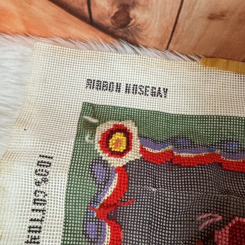 RARE Vintage Retired Kaffe Fassett Ehrman Ribbon Nosegay Semi- completed KIT - Picture 4 of 7