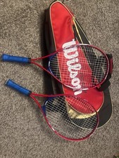 2 Wilson US Open 23 Racquet 3 5/8" Tennis Racquetball Racket Red White Blue