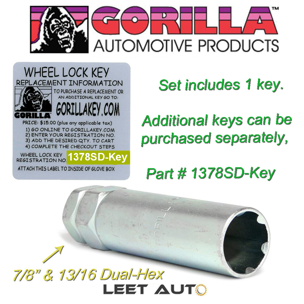 20pc.) Gorilla Spline Drive Lug Nuts, 14x1.50, Duplex Acorn