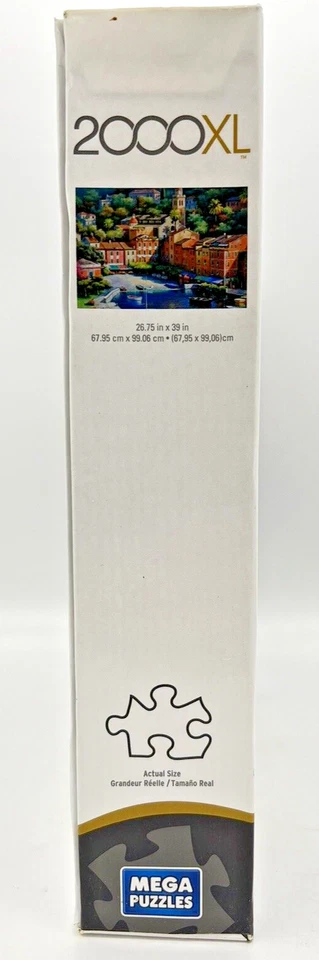 Mega Puzzles 2000 XL Jigsaw Puzzle- Italian Village Harbor - Image 2 of 4