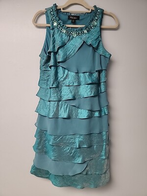 white christmas dresses Print Ruffle-Trim Metallic Chiffon Dress main image 0