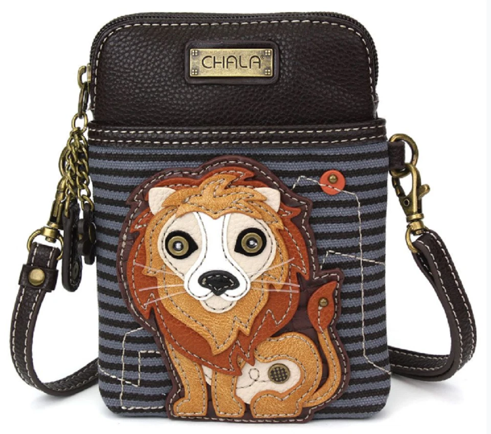 Charming Chala Lazy Lion Cell Phone Purse Mini Crossbody Bag