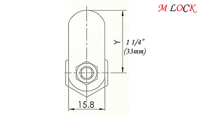 uxcell Tubular Cam Lock 18mm Cylinder Length Bent Cam Fits Up to 1/4-inch Thick Panel Slotted Key 4Pcs