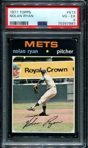 PSA 4 VG EX 1971 TOPPS NOLAN RYAN #513 METS HOF 97987 SD255