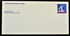 1992 US Sc. #UO87 Official mail envelope, 75 cent, mint, very good condition