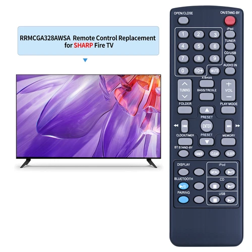 Nuevo control remoto RRMCGA328AWSA funciona para sistema de audio Sharp DK-KP85 DK-KP85P - Imagen 2 de 7