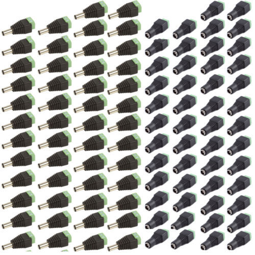 100PCS-12V-Male-amp-Female-2-1x5-5mm-DC-Power-Jack-Plug-Adapter-Connector-Array