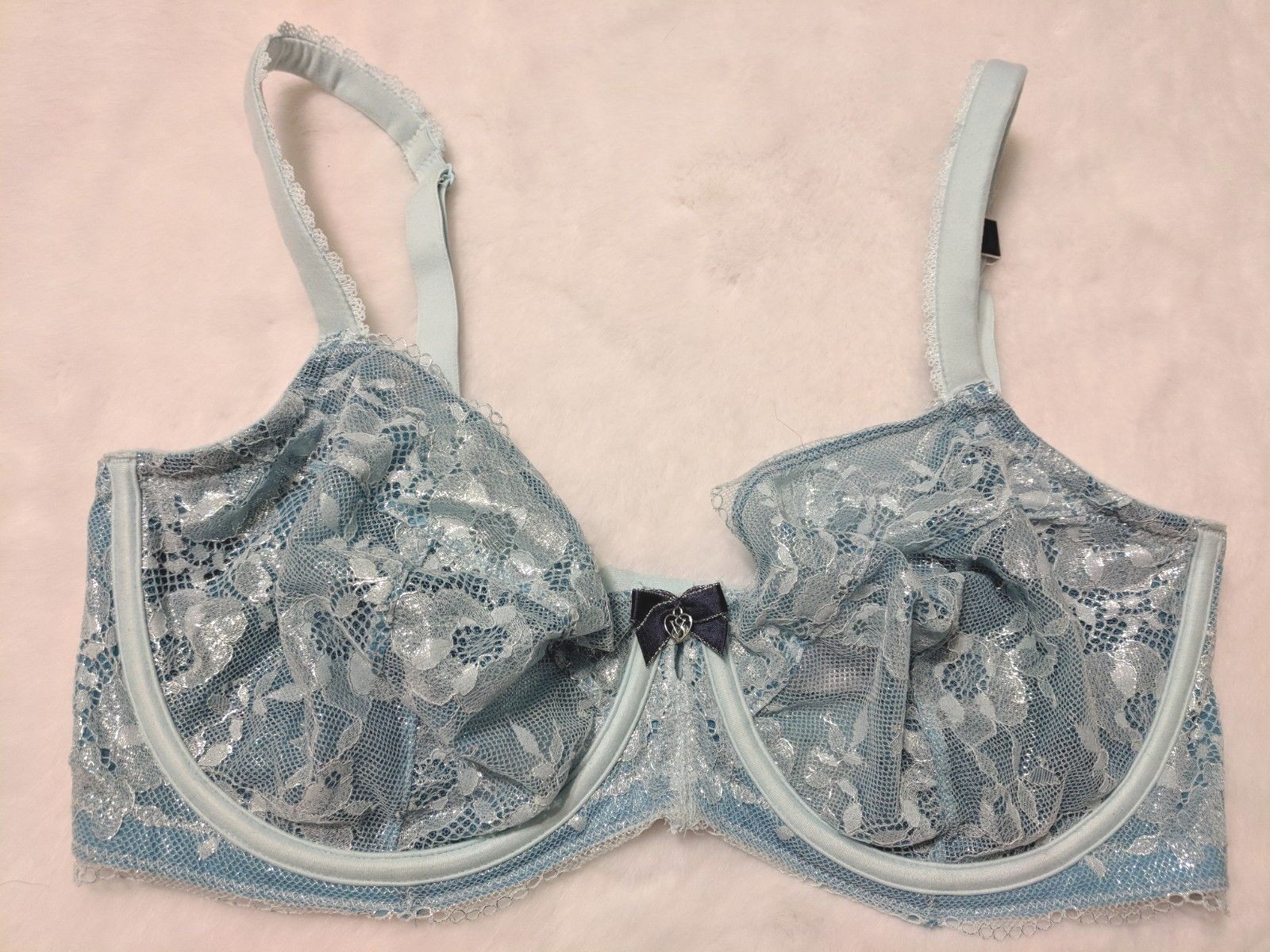 Victoria's Secret Body by Victoria Unlined Demi Bra Shimmer Blue 34DDD ...