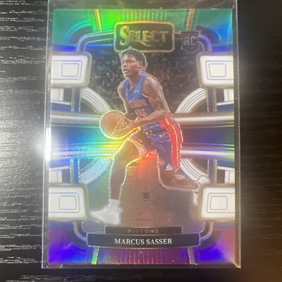2023 Panini Select Marcus Sasser RC Green White Purple Prizm #70 Rookie