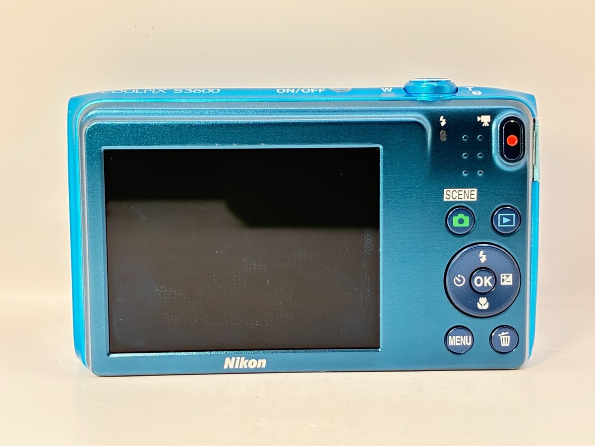 【美品】ニコン nikon coolpix s3600 ブルー Nikon Coolpix S3600 Blue Excellent+5 Compact Digital Camera