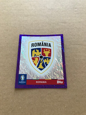 Topps UEFA EURO 2024 Germany - PURPLE-LILA ROM 1 Romania Wappen / Badget