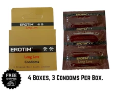 Erotim Long Love Climax Control Condoms Delay - Last longer in bed (12 Condoms)