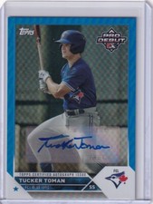 Tucker Toman 2023 Topps Pro Debut Blue Foil Auto /150