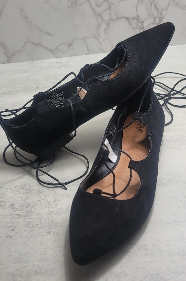 Ankle Flats Lace Black Flats Target Black Lace Up Sexy Comfort