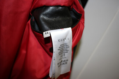 GUCCI King Charles Spaniel Biker Black Jacket-RRP $9800-Excellent