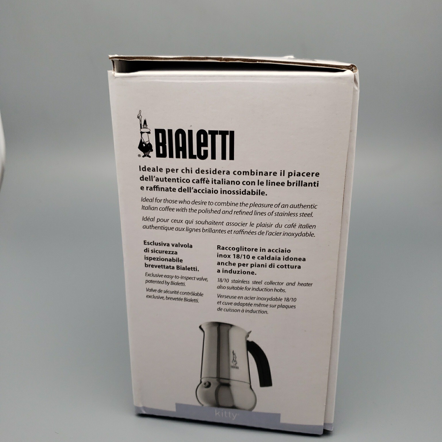 Bialetti 06661 Kitty Espresso Coffee Maker Stainless Steel 6 Cup for