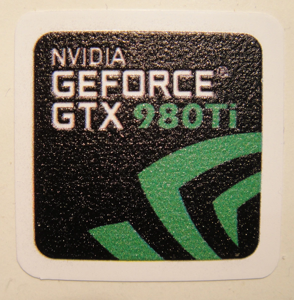 nVidia GEFORCE GTX 980 Ti Sticker Logo Decal for laptop desktop Embossed