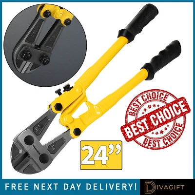 DIVA GIFT HEAVY DUTY 24'' 600MM CARBON STEEL BOLT CUTTERS FOR WIRE CABLE CUTTER CROPPER