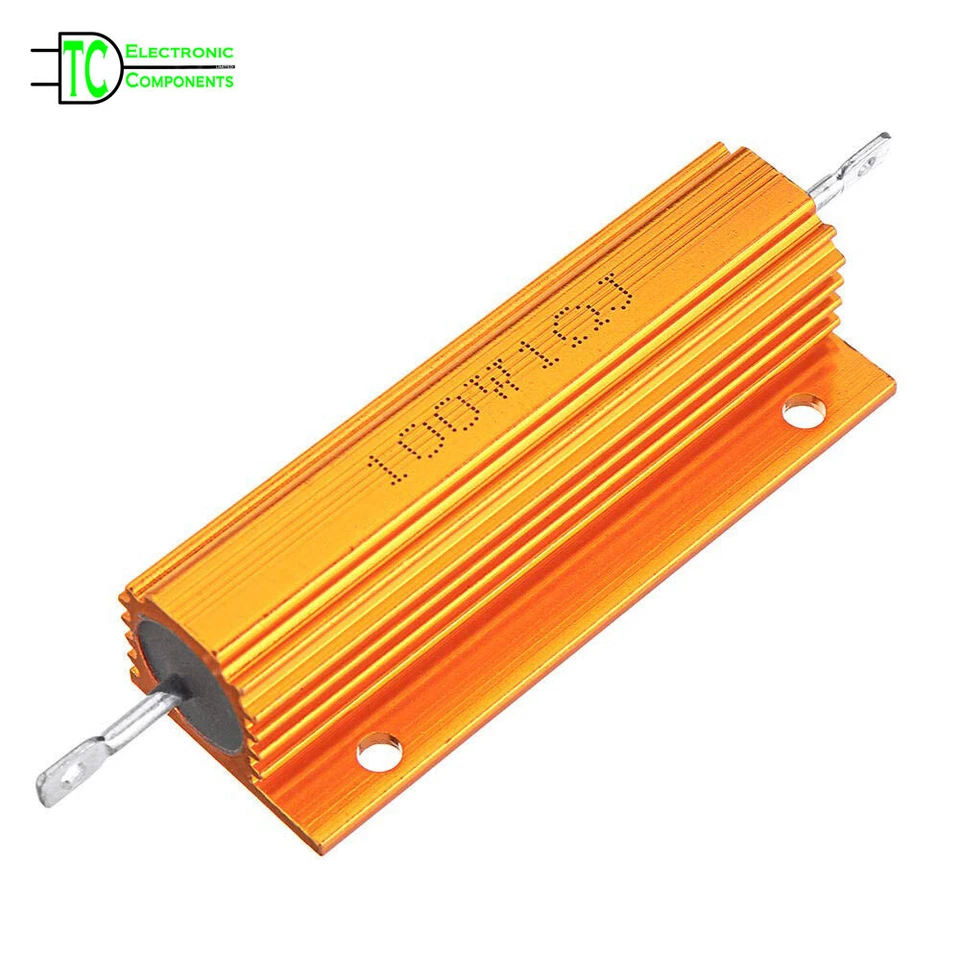 100W Power Resistors Aluminium Shell 5%  J 0.01ohm to 100K ohm 95 values