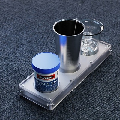 Acrylic Square Tabletop Fixed Coaster for Round-Bottomed Cup Easy To Clean