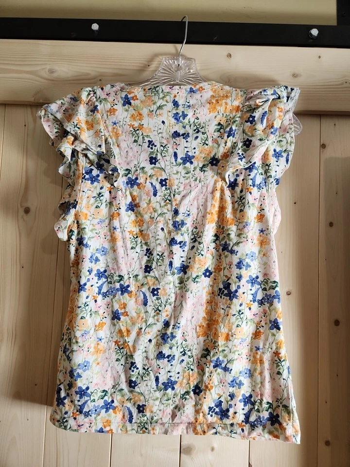 Tommy Hilfiger M stretch Short Sleeve Floral Blouse Multi-color - Image 3 of 3