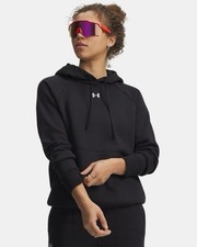 Under Armour Womens Rival Fleece HB Hoodie. Black. Small NEW
