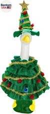 Christmas Tree Porch Goose Outfits for 23 Inch Lawn Statue, Costume for Plastic/