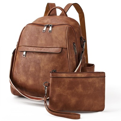 Womens Backpack Purse Leather: Fashion Convertible Ladies Shoulder Bag Waterp...