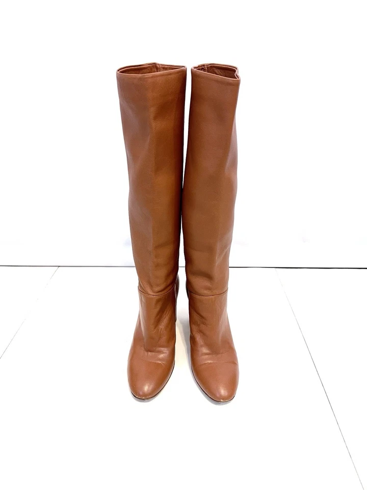 Botas de montar hasta la rodilla de cuero tostado Iris & Ink, talla 38 / 7,5 Foto 2 de 4