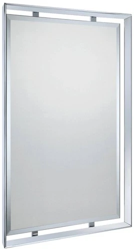 Quoizel Uptown Ritz Chrome 26" x 34" Rectangular Wall Mirror - Picture 3 of 5