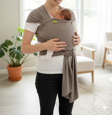 Boba Wrap Baby Carrier Classic Grey One Size Infant Sling Wrap Newborn Stretchy