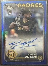 2024 Topps Chrome - Mason McCoy /150 Blue Auto RC San Diego Padres