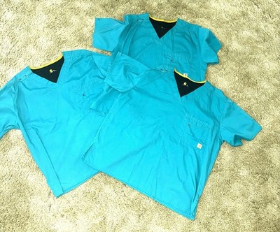 Carhartt Work Force Men s Medium Scrub Tops Medical Nursing Lot Of 3