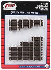 Atlas HO Scale Code 83 Straight Assortment (10 Pieces) Model Train Track