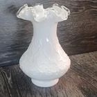 Fenton Milk Glass Spanish Lace 8" Vase