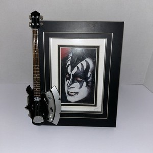 GENE SIMMONS KISS Miniature Guitar Axe Picture Frame ~ NEW/Open Box