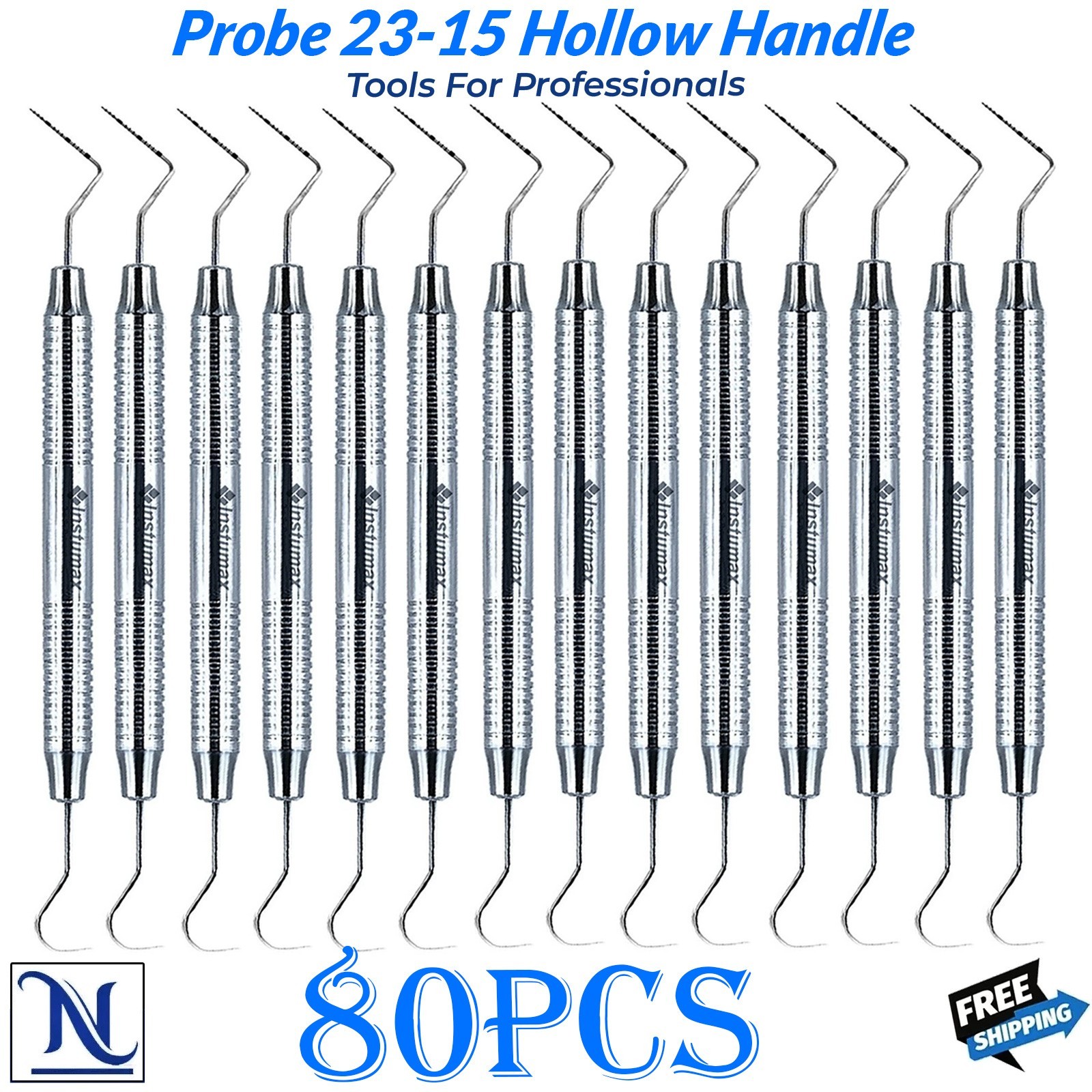 Dental Explorer 23/UNC 15 Probe – Double Ended Tool with Color Marks, Examine