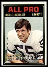 1974 Topps Lee Roy Jordan Dallas Cowboys #138