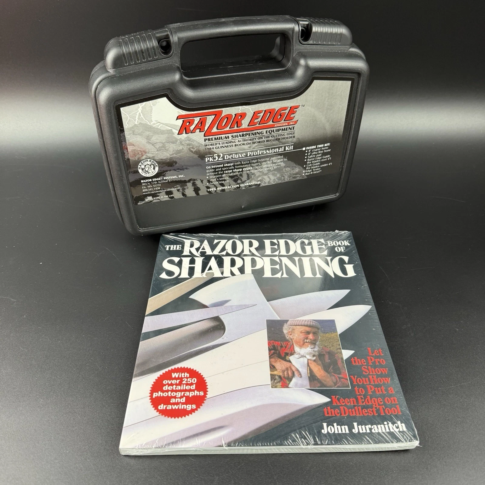 Razor Edge PK52 Deluxe Professional Kit Knife Sharpening & Book Of Sharpening