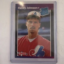 1989 Donruss Baseball Card  #42 Randy Johnson Hof Rated Rookie Montreal Expos